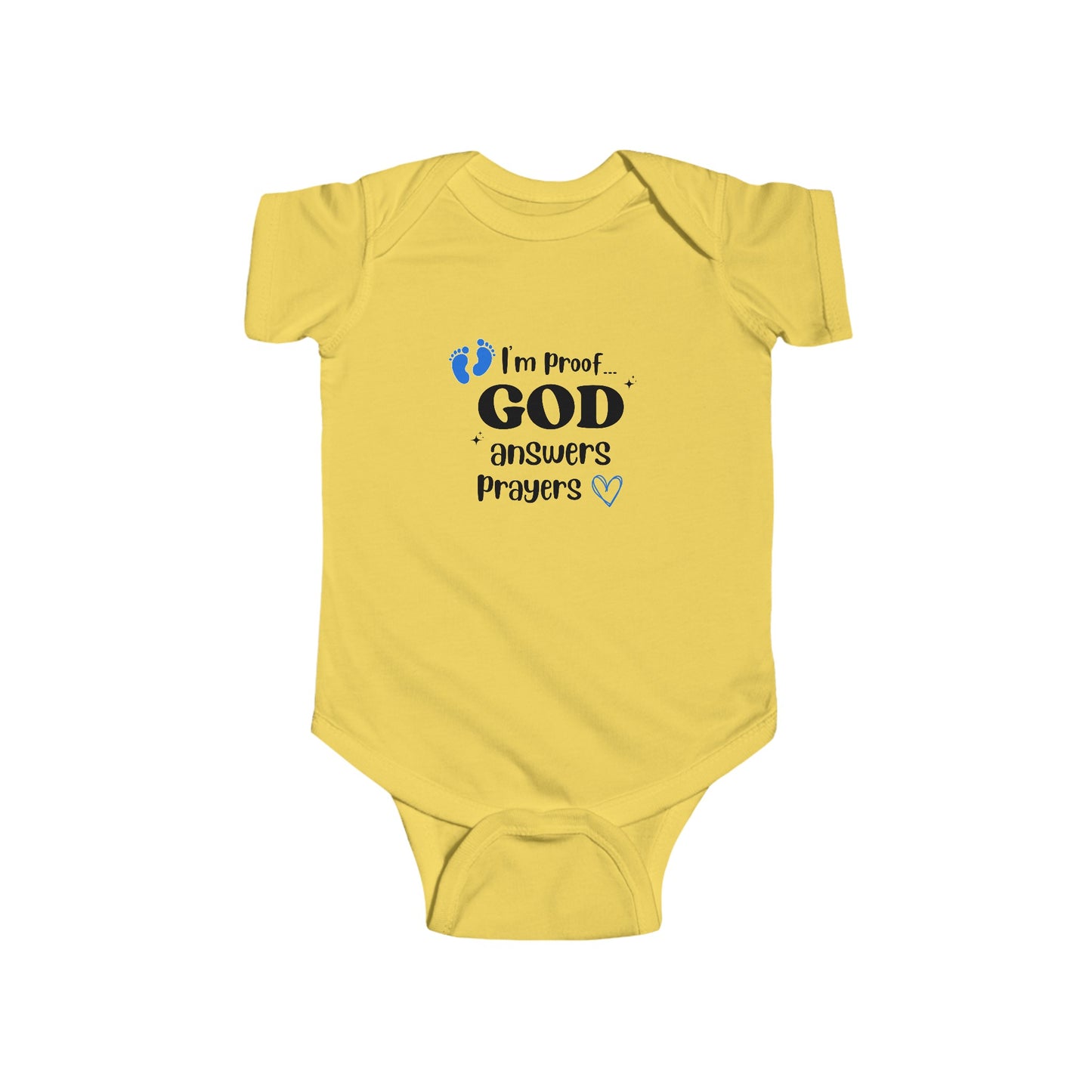 Infant Fine Jersey Onesie: I'm proof...blue feet