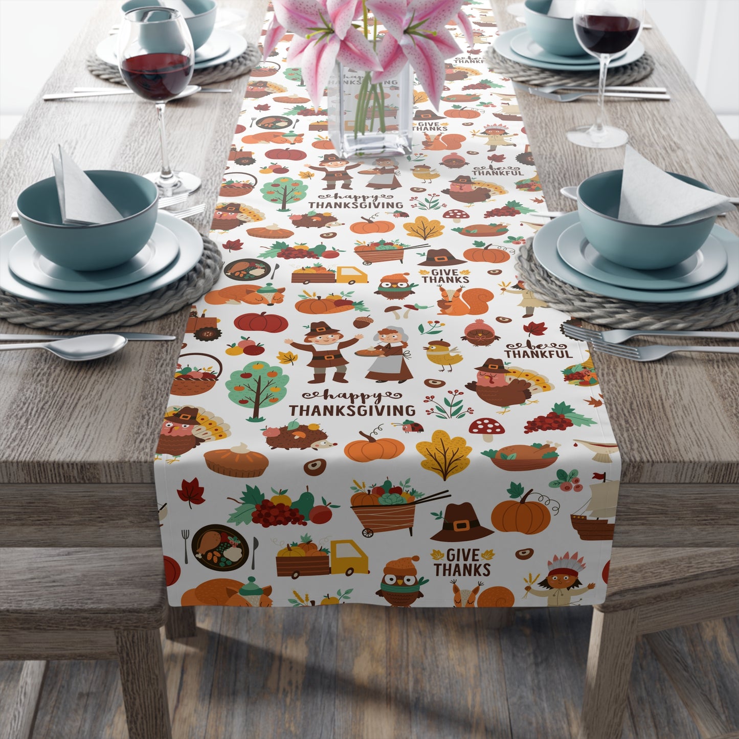 Table Runner (Cotton, Poly): Thanksgiving