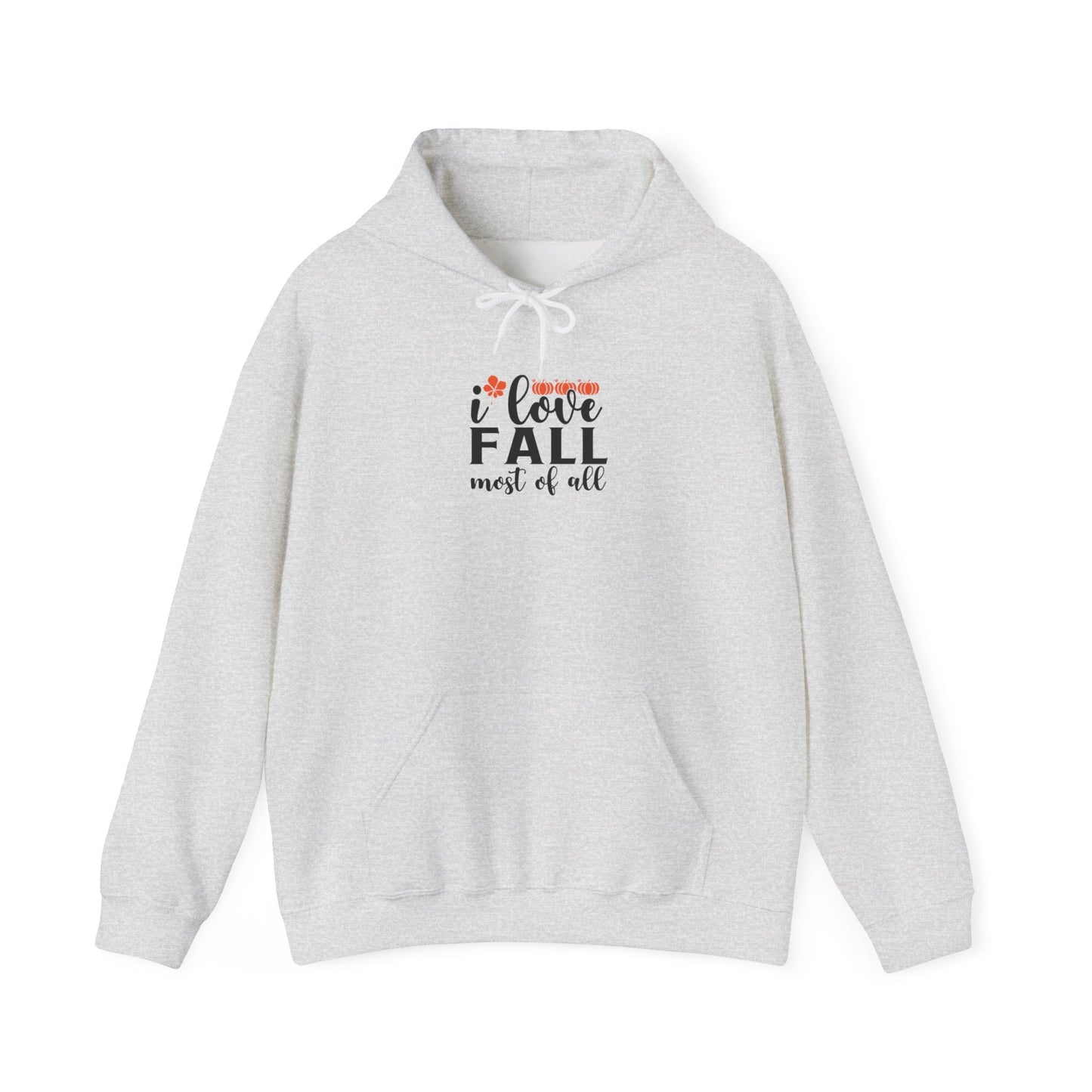 Unisex Heavy Blend™ Hooded Sweatshirt: I love fall most of all