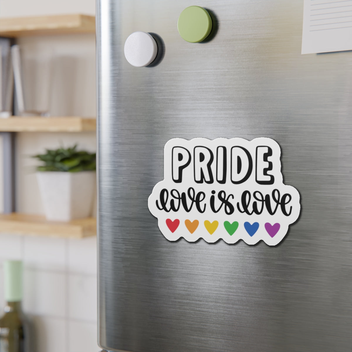 Die-Cut Magnet: Pride, love is love