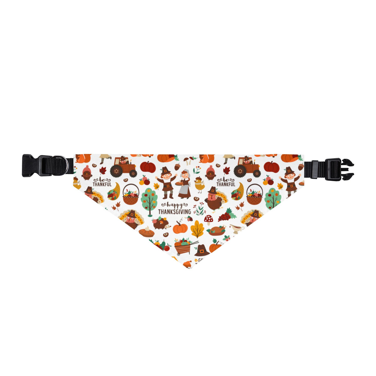 Thanksgiving Clip-On Pet / Dog Bandana - Autumn Harvest, Pilgrim, Pumpkin