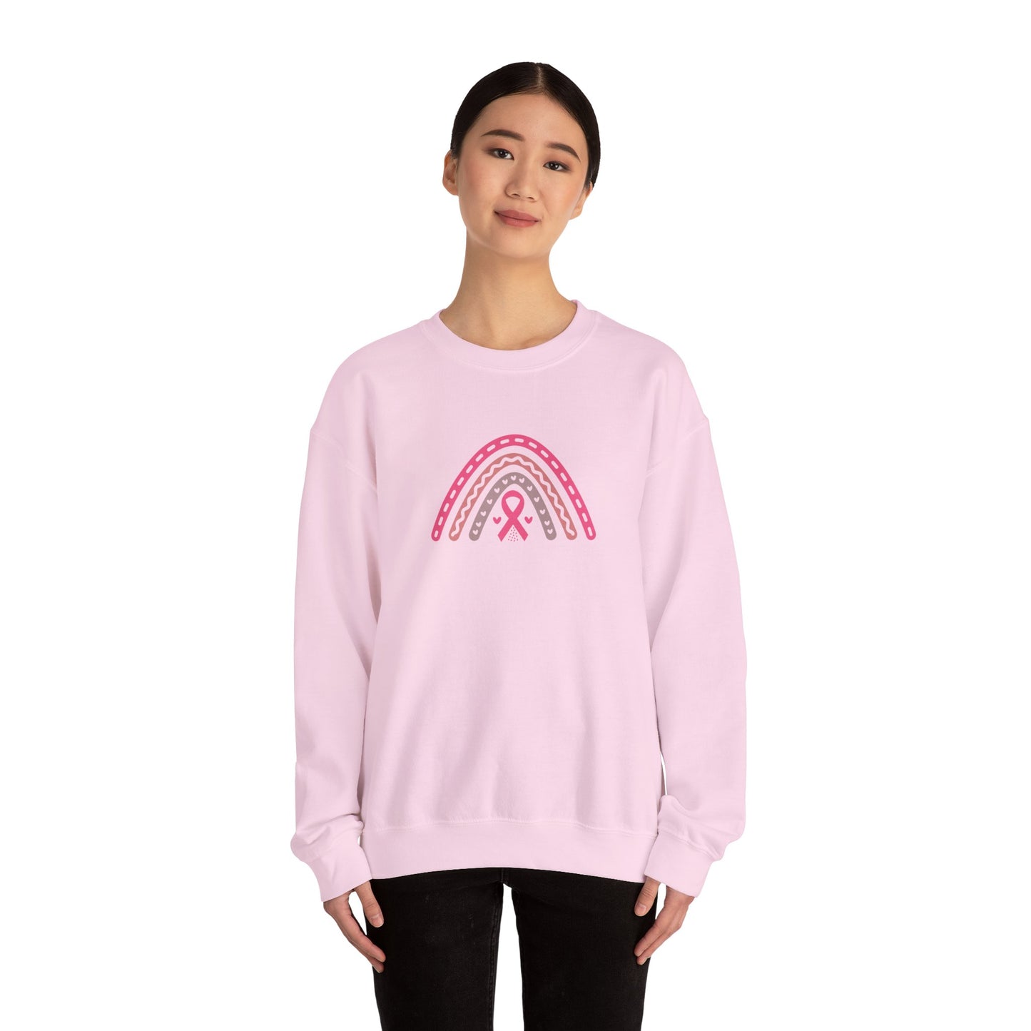 Unisex Heavy Blend™ Crewneck Sweatshirt: Southwest rainbow breast cancer