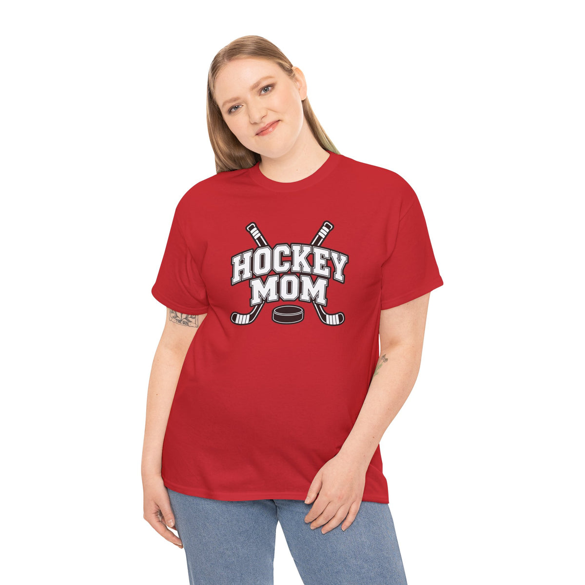 Hockey Mom T-Shirt — Personalized Player Name & Number | Travel Hockey Gift