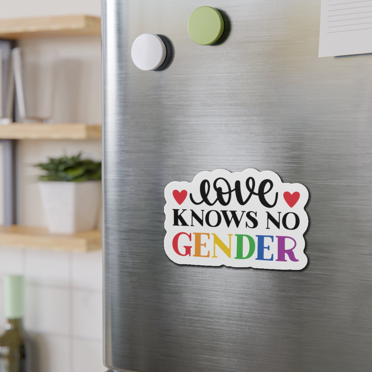 Die-Cut Magnet: Loves Knows No Gender