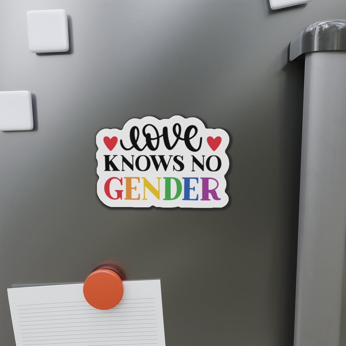 Die-Cut Magnet: Loves Knows No Gender