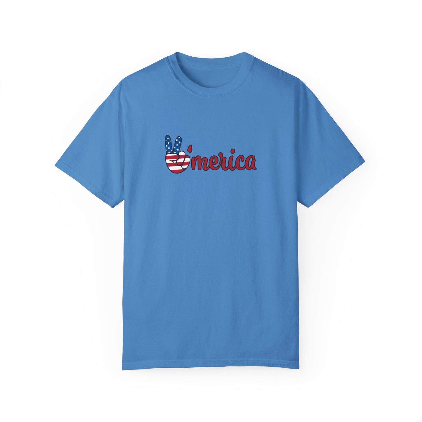 Unisex Garment-Dyed T-shirt: Peace America