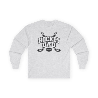 Hockey Dad Long Sleeve T-Shirt — Personalized Player Name & Number | Travel Hockey Gift