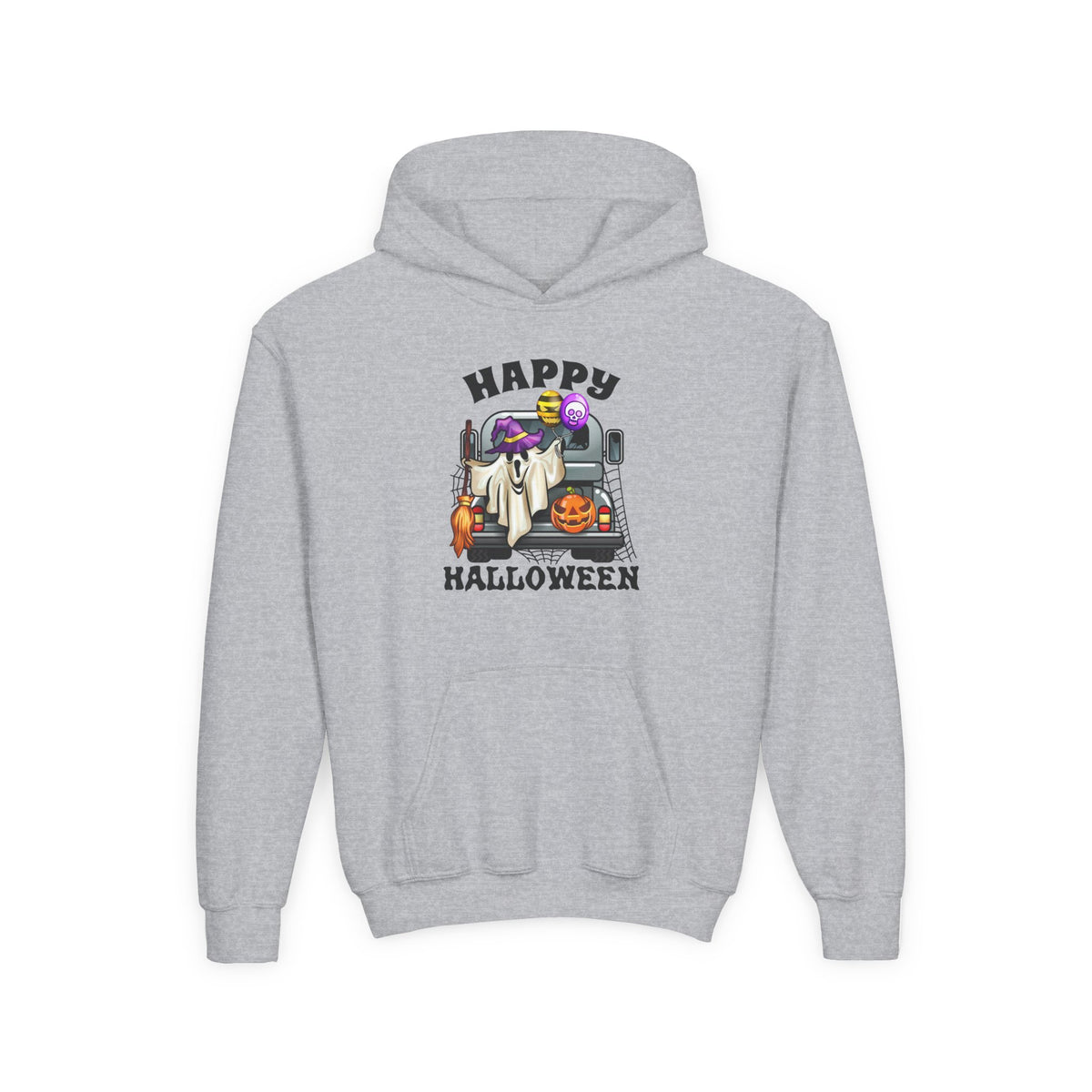 Youth Sweatshirt (Hoodie) - Halloween - Trunk or Treat, Happy Halloween