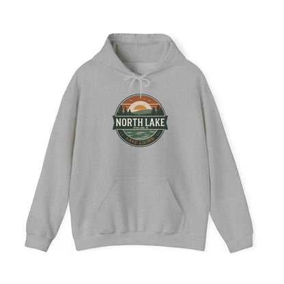 North Lake Sweatshirt (Hoodie) - Vintage Sunset Graphic