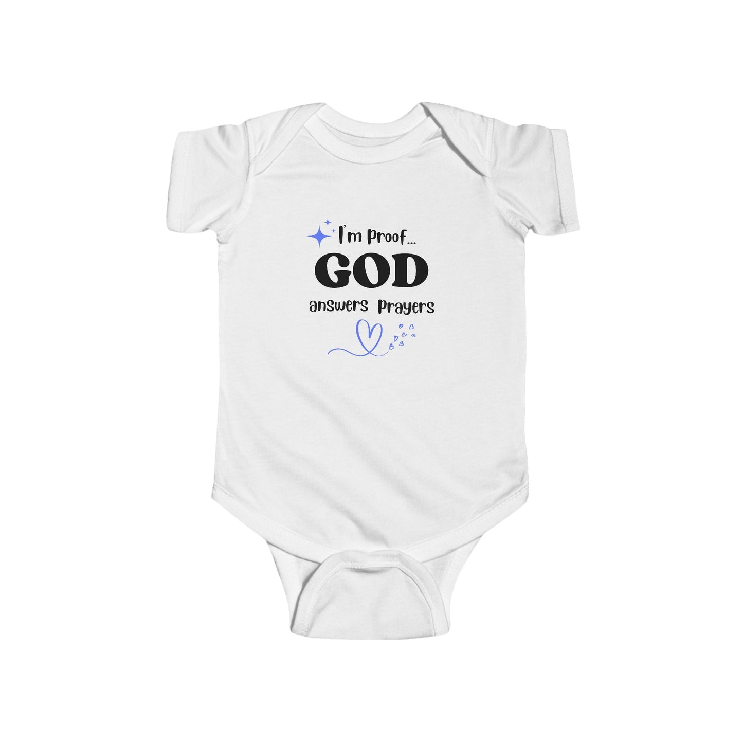 Infant Fine Jersey Onesie: I'm proof...blue star & heart