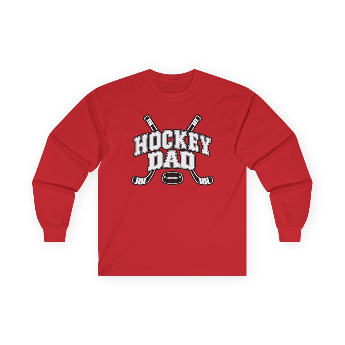 Hockey Dad Long Sleeve T-Shirt — Personalized Player Name & Number | Travel Hockey Gift