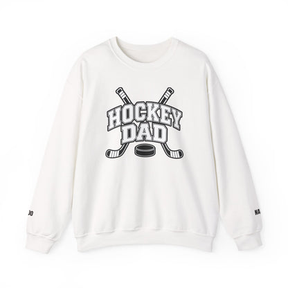 Hockey Dad Sweatshirt (Crewneck) — Personalized Player Name & Number | Travel Hockey Gift