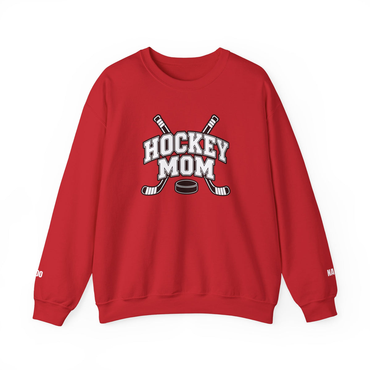 Hockey Mom Sweatshirt (Crewneck) — Personalized Player Name & Number | Travel Hockey Gift