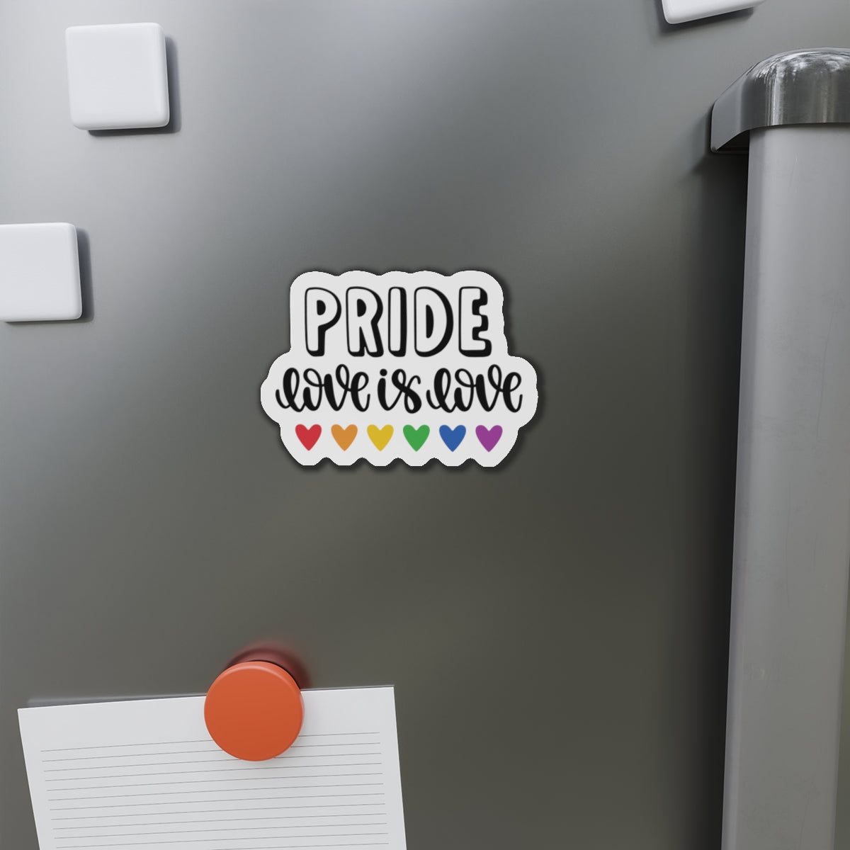 Die-Cut Magnet: Pride, love is love