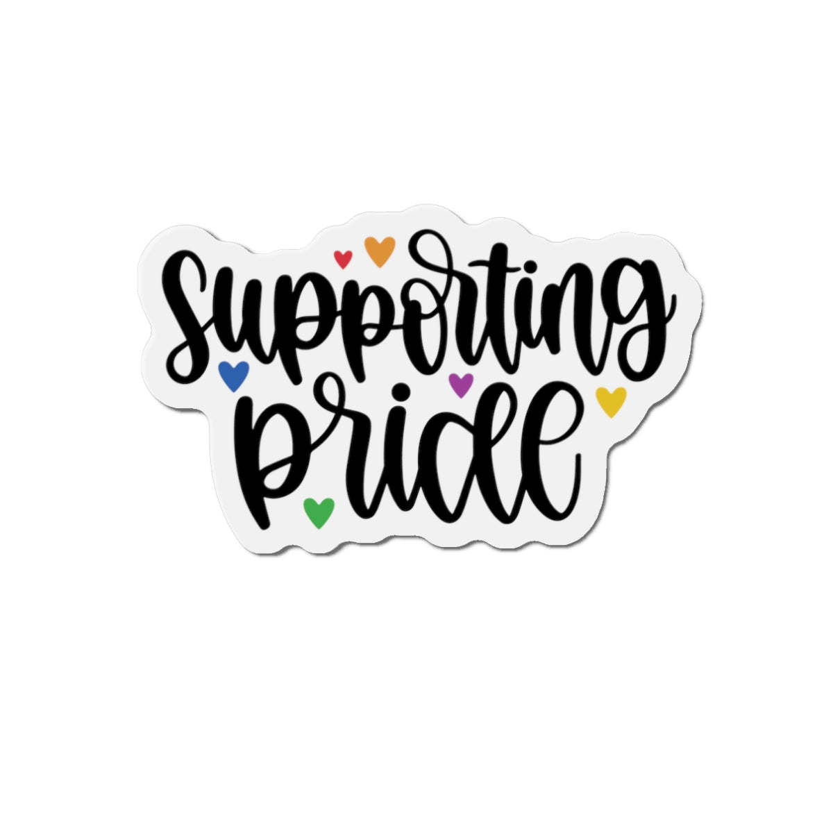 Die-Cut Magnet: Supporting Pride