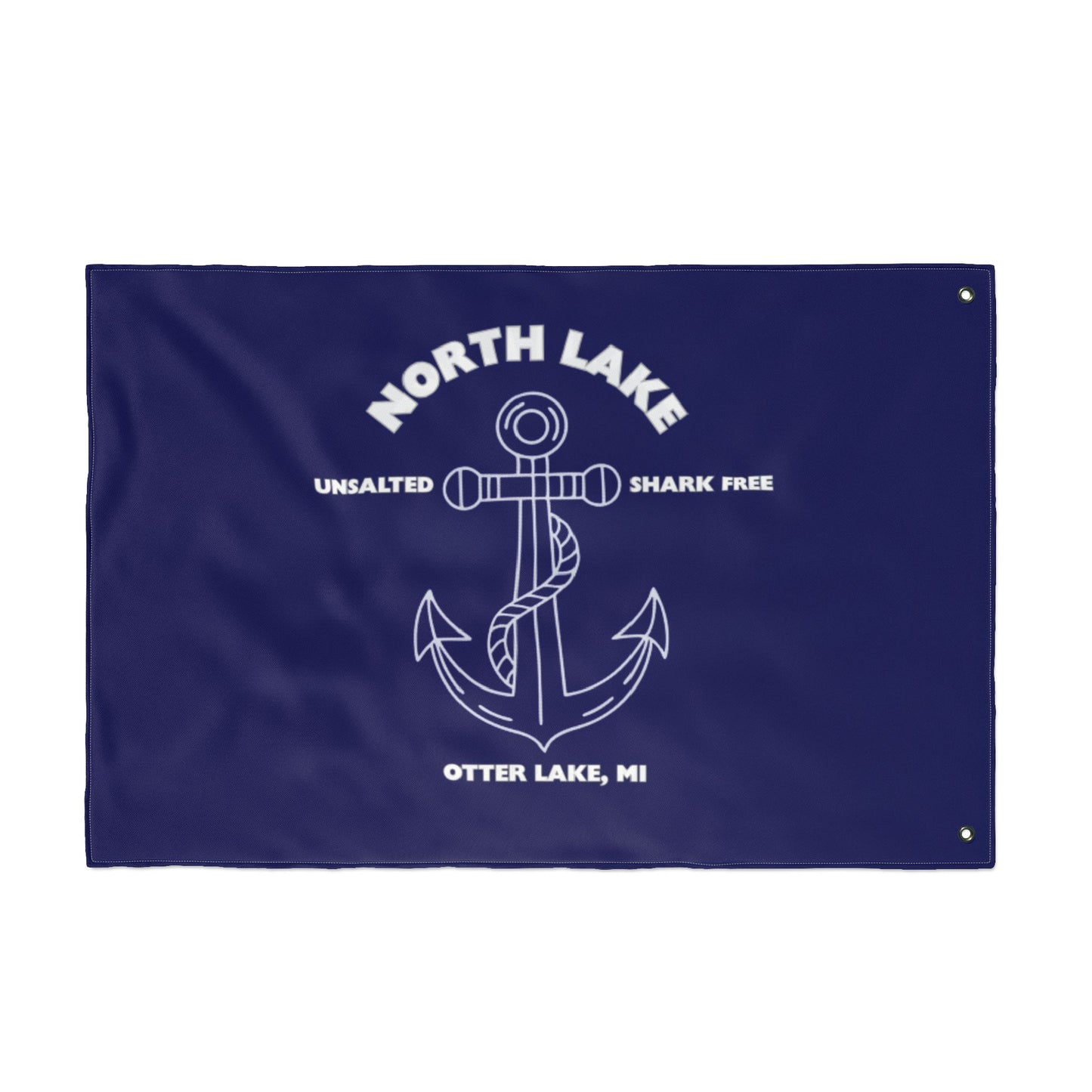 North Lake Flag — Double-Sided Anchor Graphic