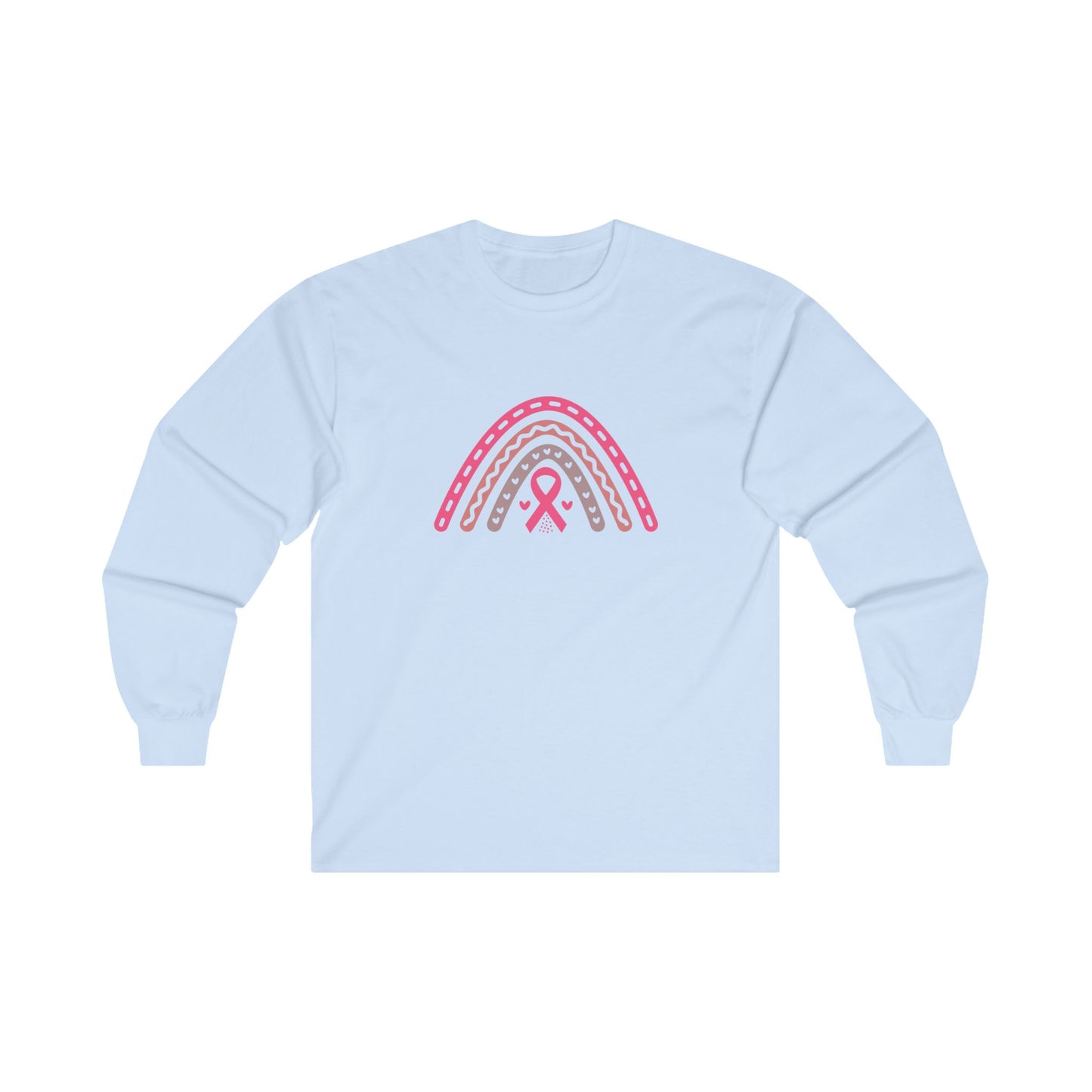 Ultra Cotton Long Sleeve T-Shirt: Southwest Rainbow breast cancer