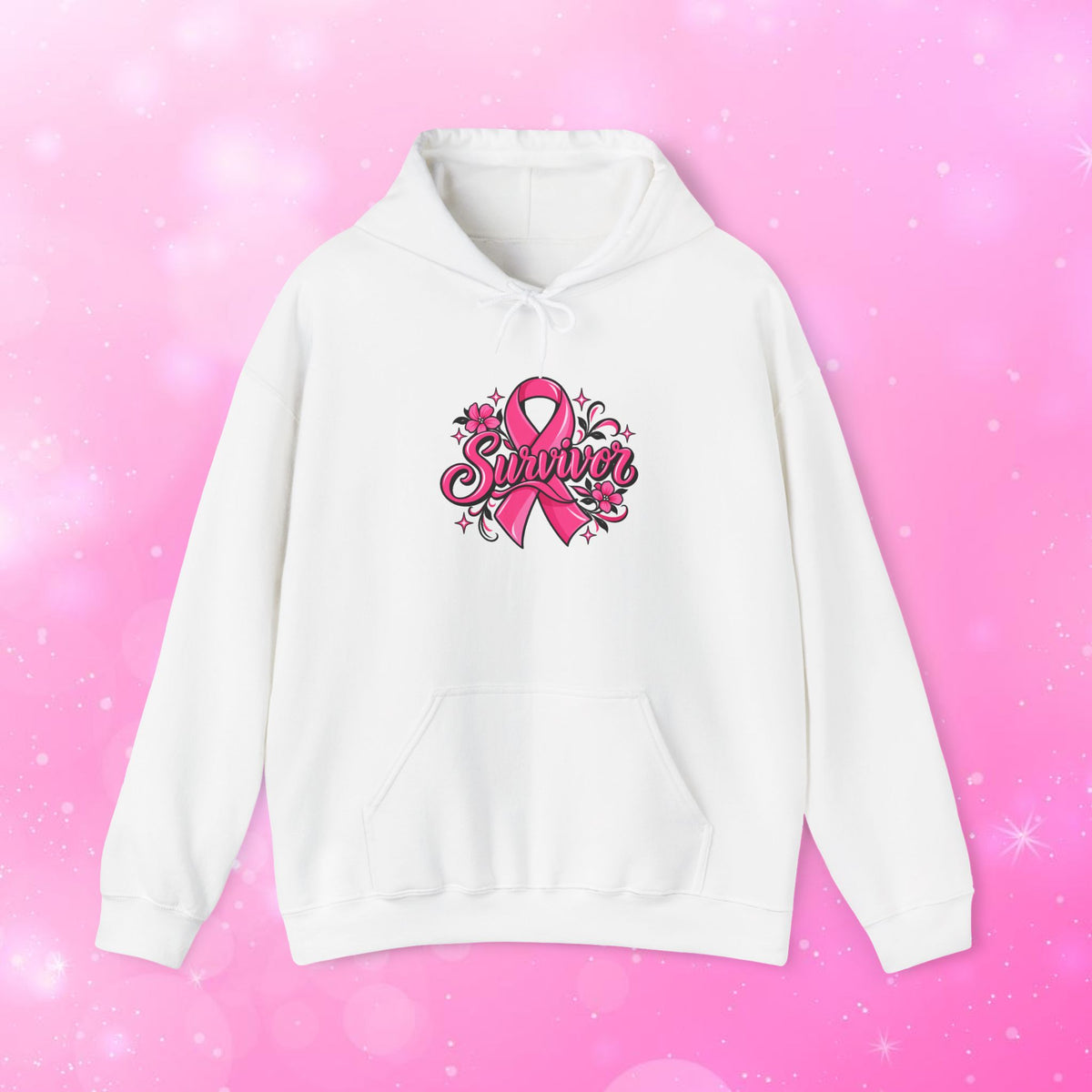 Unisex Heavy Blend Sweatshirt (Hoodie) - Breast Cancer - Survivor