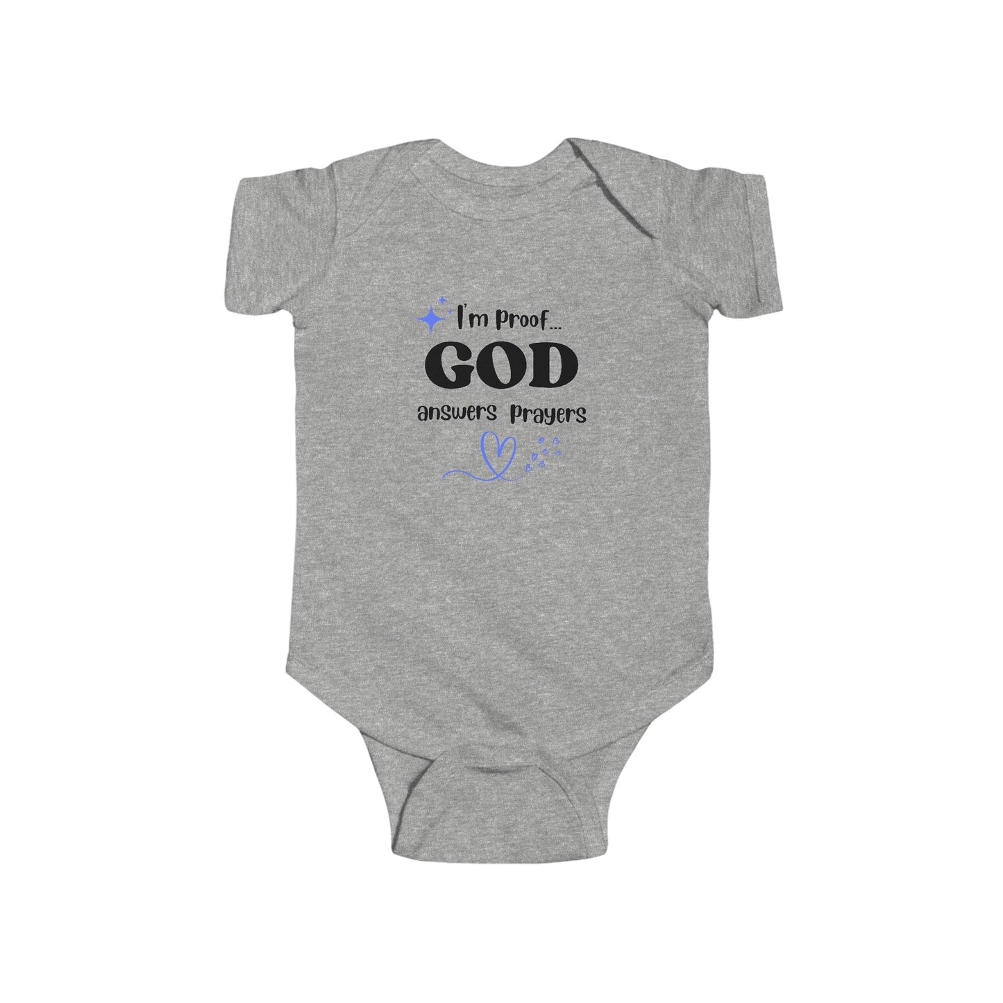 Infant Fine Jersey Onesie: I'm proof...blue star & heart