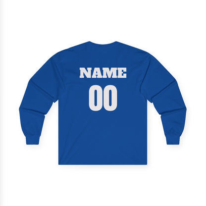 Hockey Dad Long Sleeve T-Shirt — Personalized Player Name & Number | Travel Hockey Gift