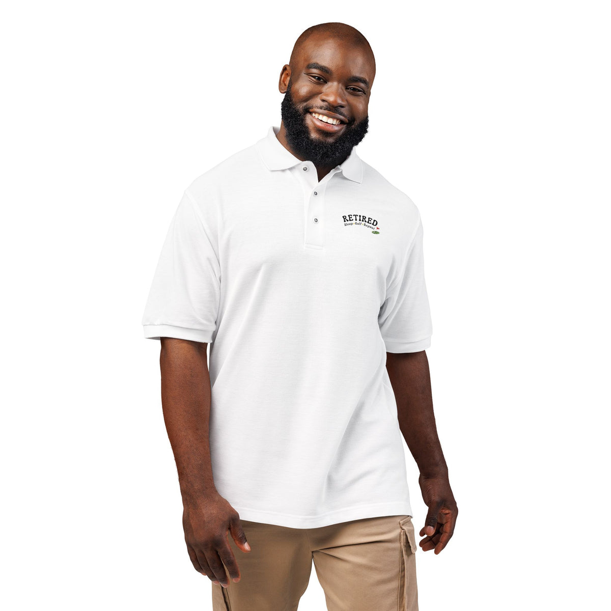 Embroidered Polo Shirt - RETIRED - Sleep, Golf, Repeat