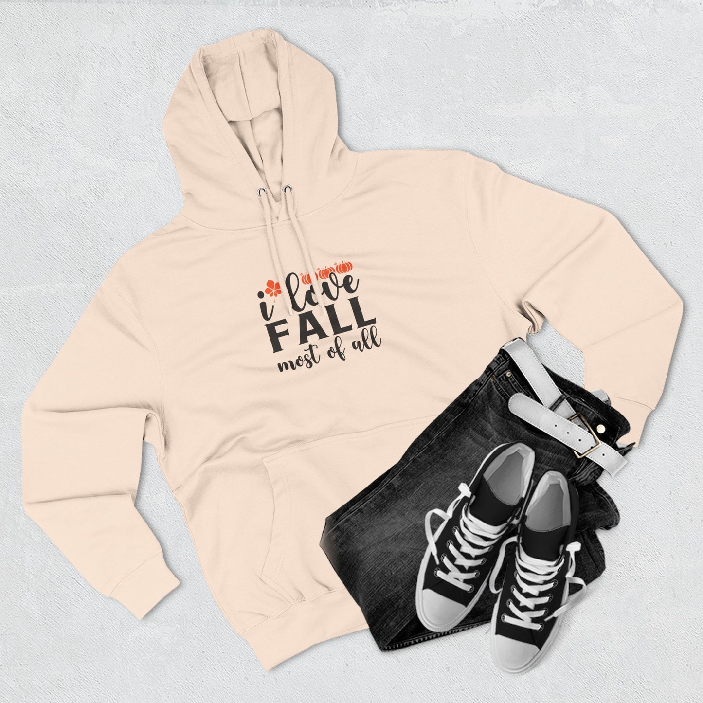 Three-Panel Fleece Hoodie: I love fall most of all