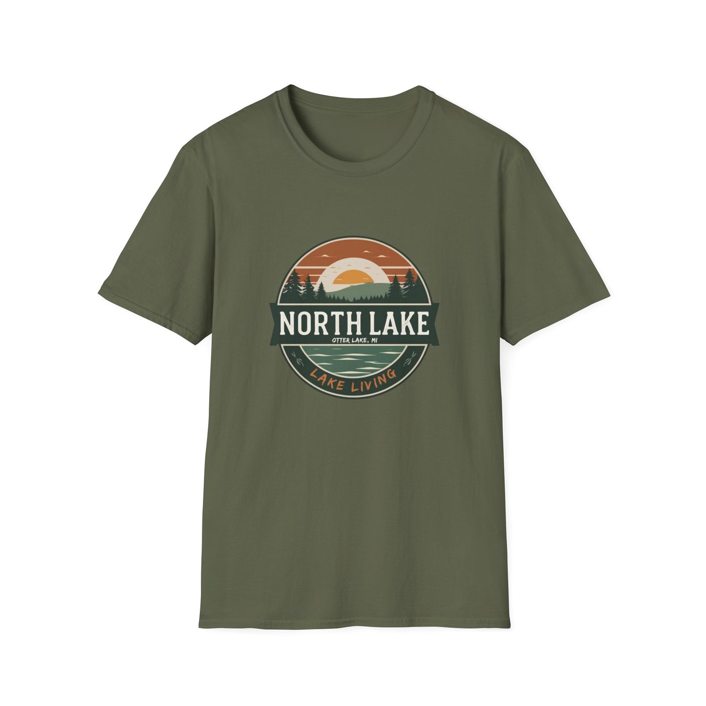North Lake T-Shirt - Vintage Sunset Graphic