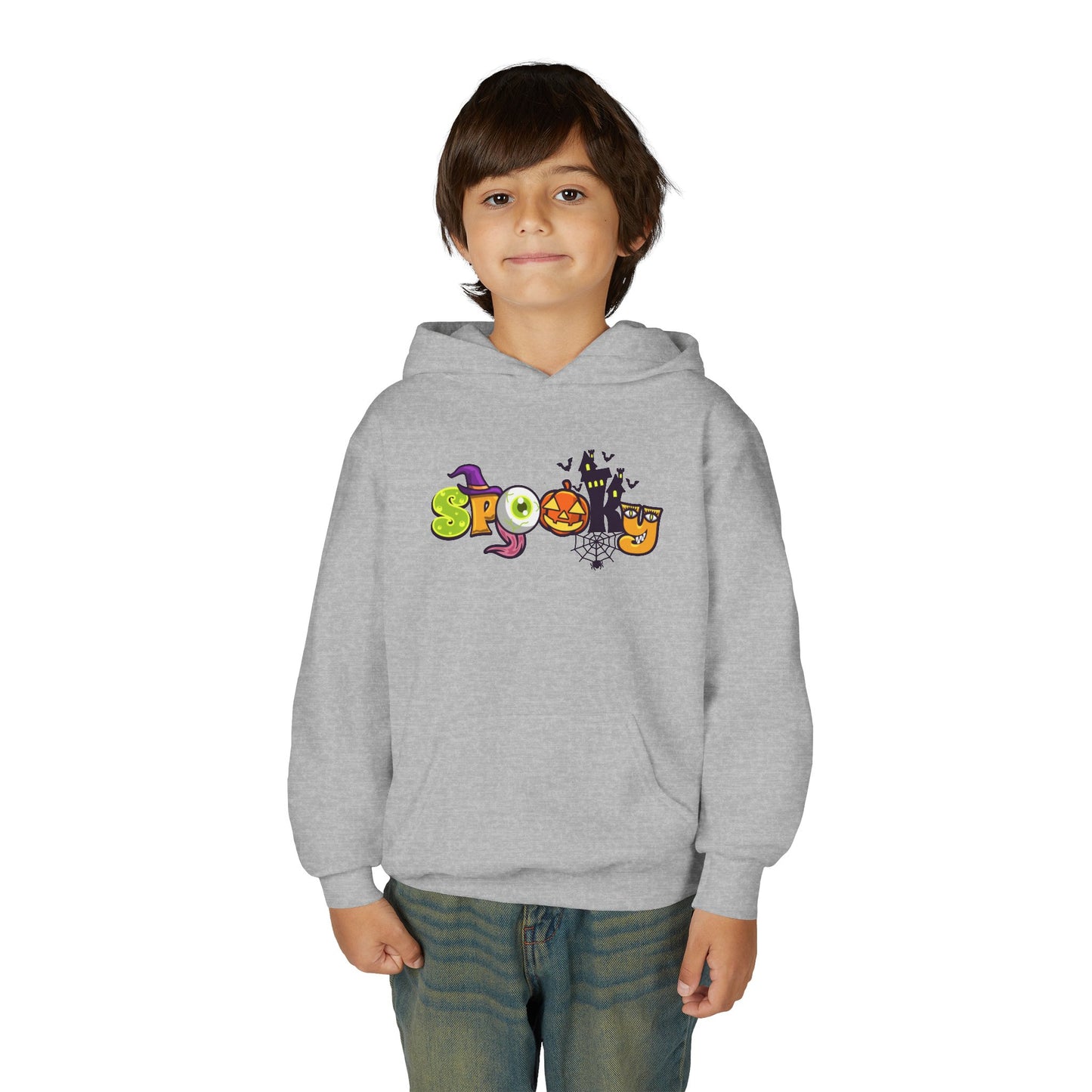 Youth Heavy Blend Hooded Sweatshirt: Spooky