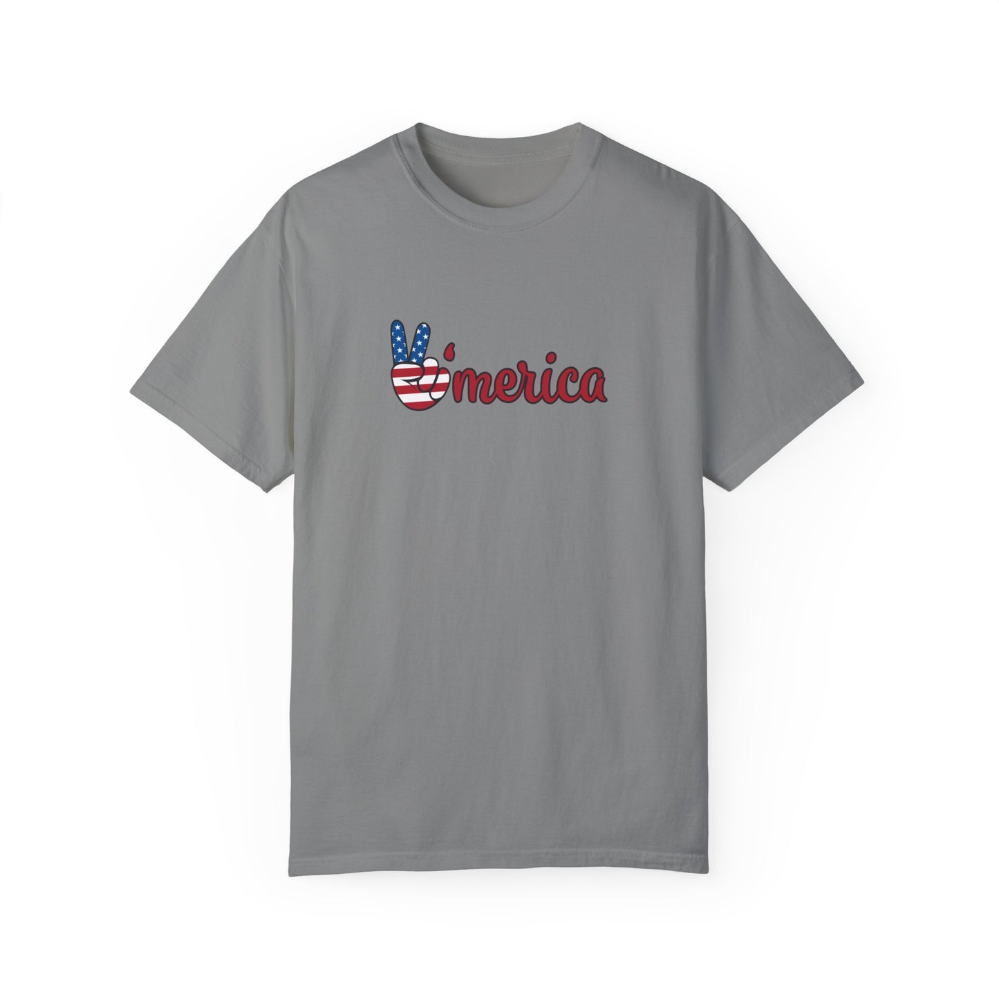 Unisex Garment-Dyed T-shirt: Peace America