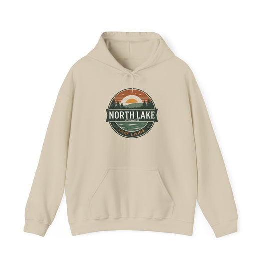 North Lake Sweatshirt (Hoodie) - Vintage Sunset Graphic