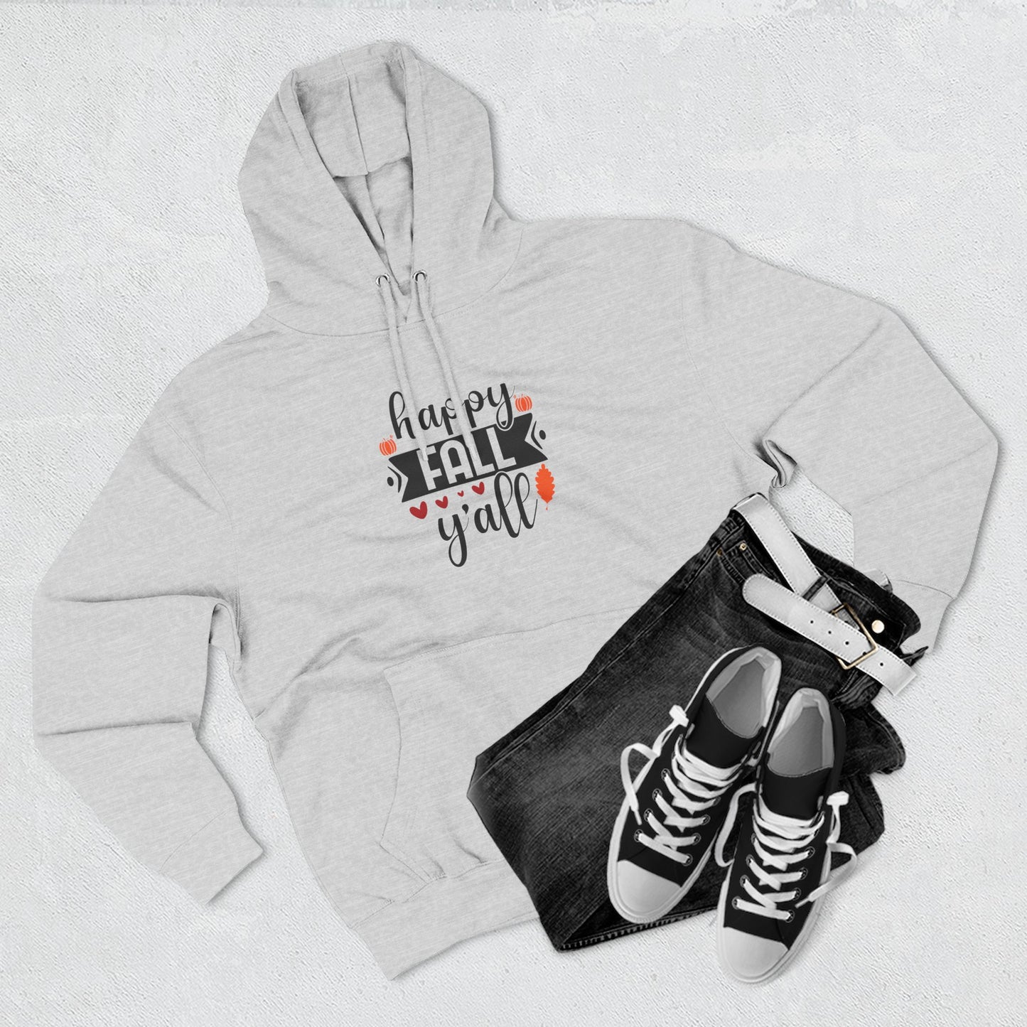Three-Panel Fleece Hoodie: Happy Fall ya'll