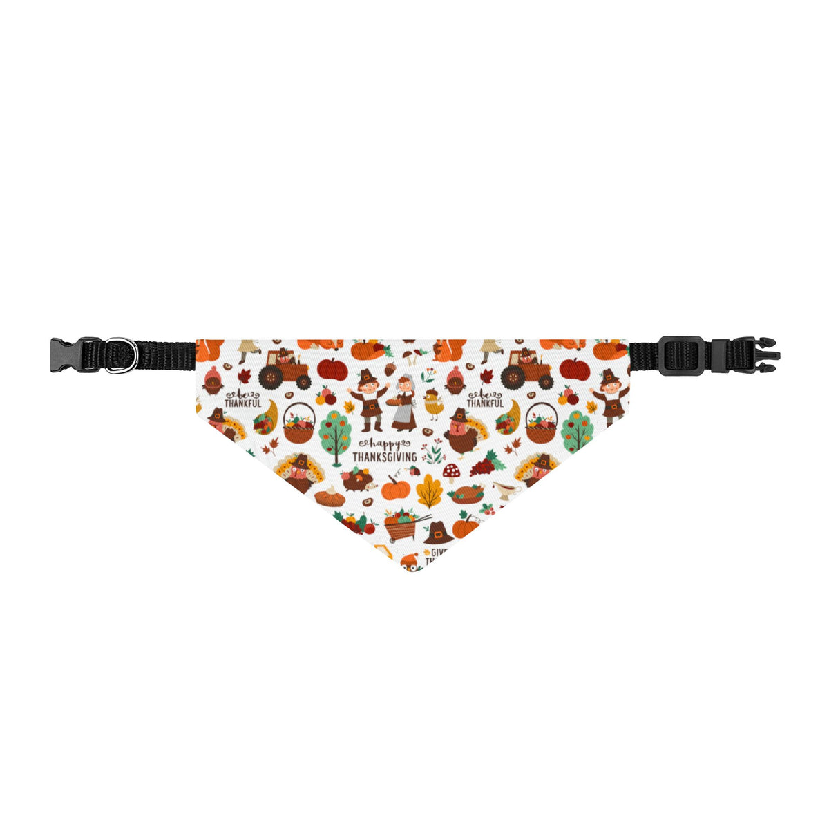 Thanksgiving Clip-On Pet / Dog Bandana - Autumn Harvest, Pilgrim, Pumpkin