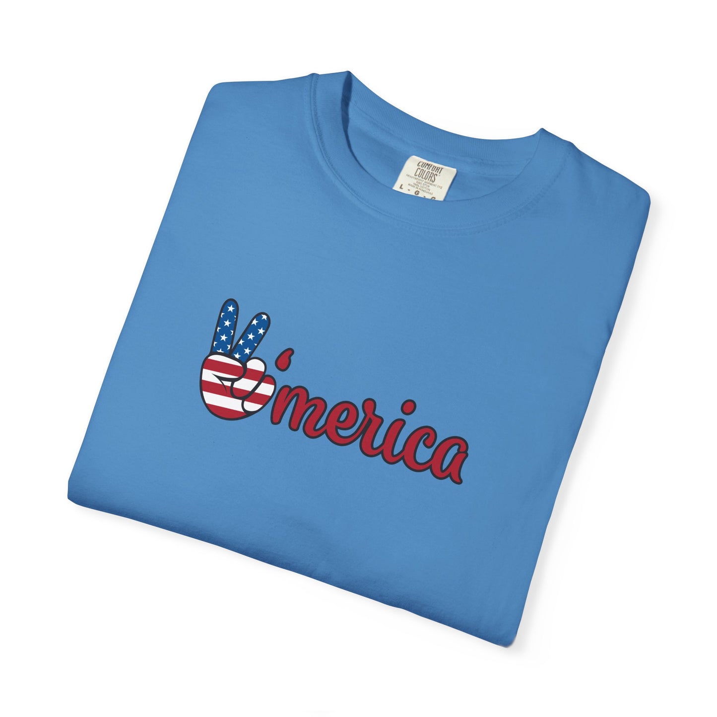 Unisex Garment-Dyed T-shirt: Peace America