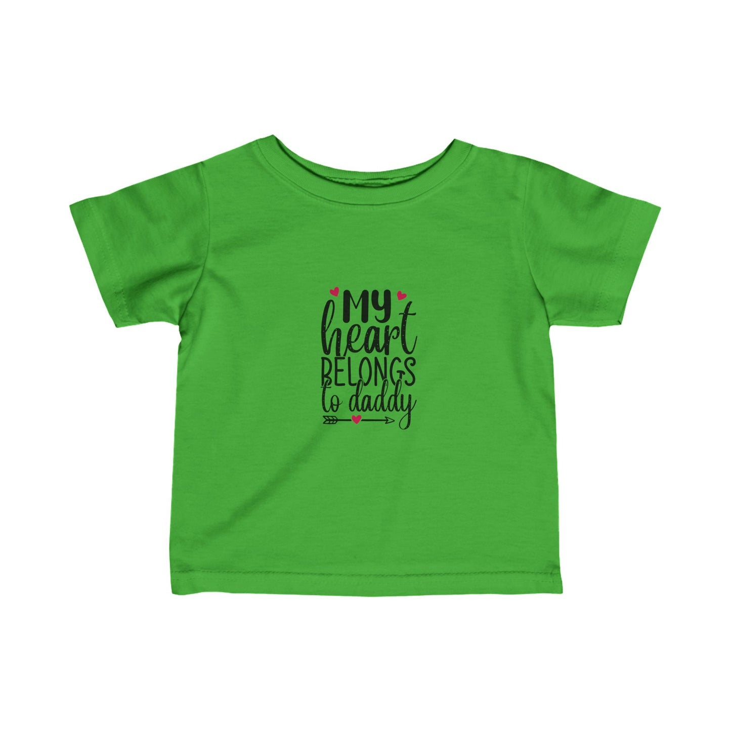 Infant T-shirt: Heart belongs to daddy tshirt