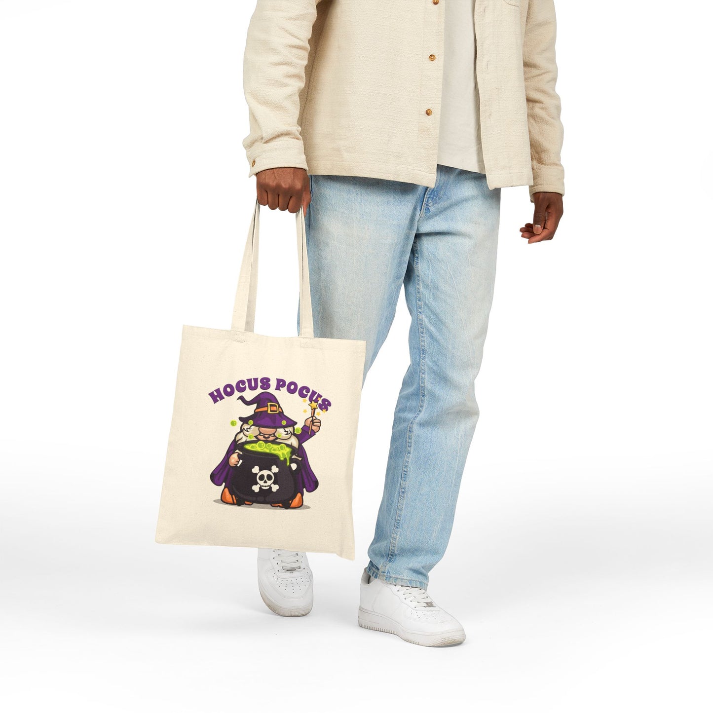 Halloween Trick-or-Treat Cotton Canvas Tote Bag - "Hocus Pocus"