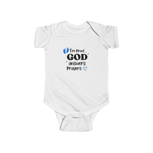Infant Fine Jersey Onesie: I'm proof...blue feet