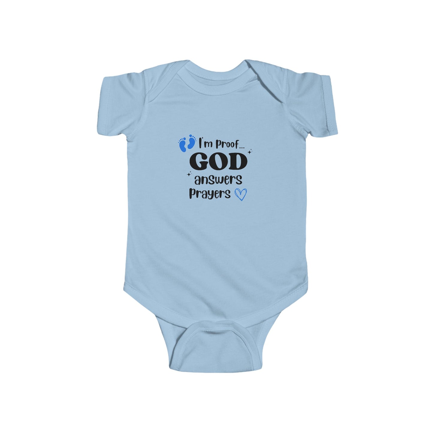 Infant Fine Jersey Onesie: I'm proof...blue feet