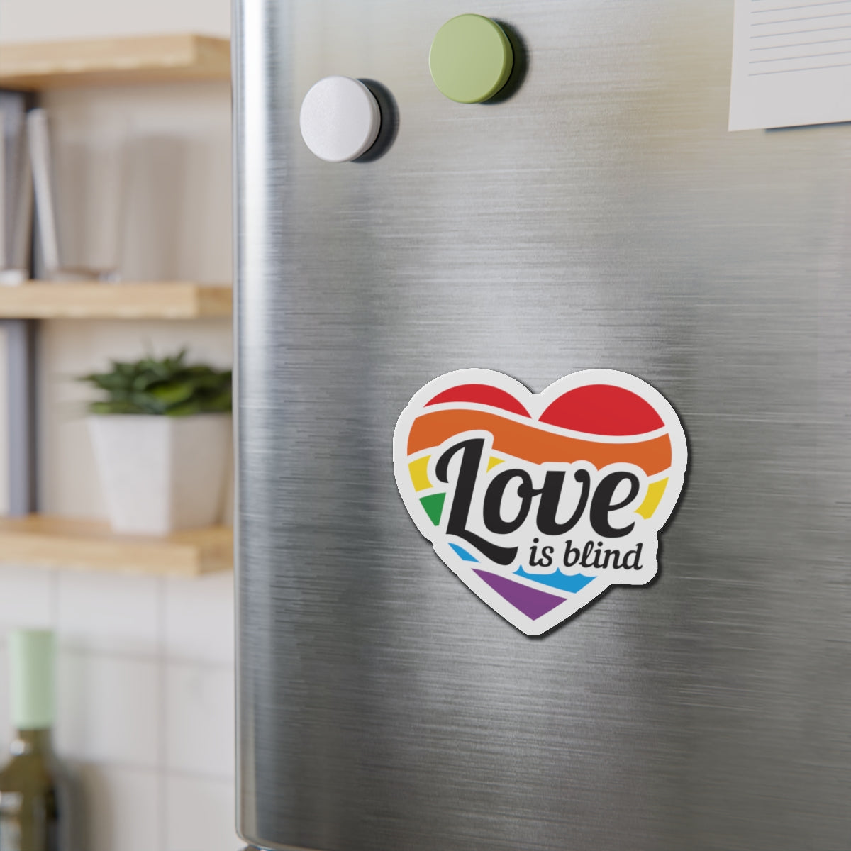 Die-Cut Magnet: Love is Blind