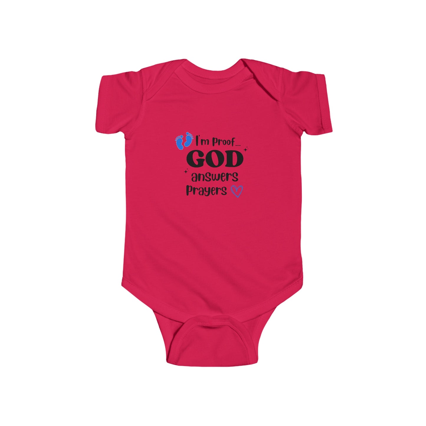 Infant Fine Jersey Onesie: I'm proof...blue feet