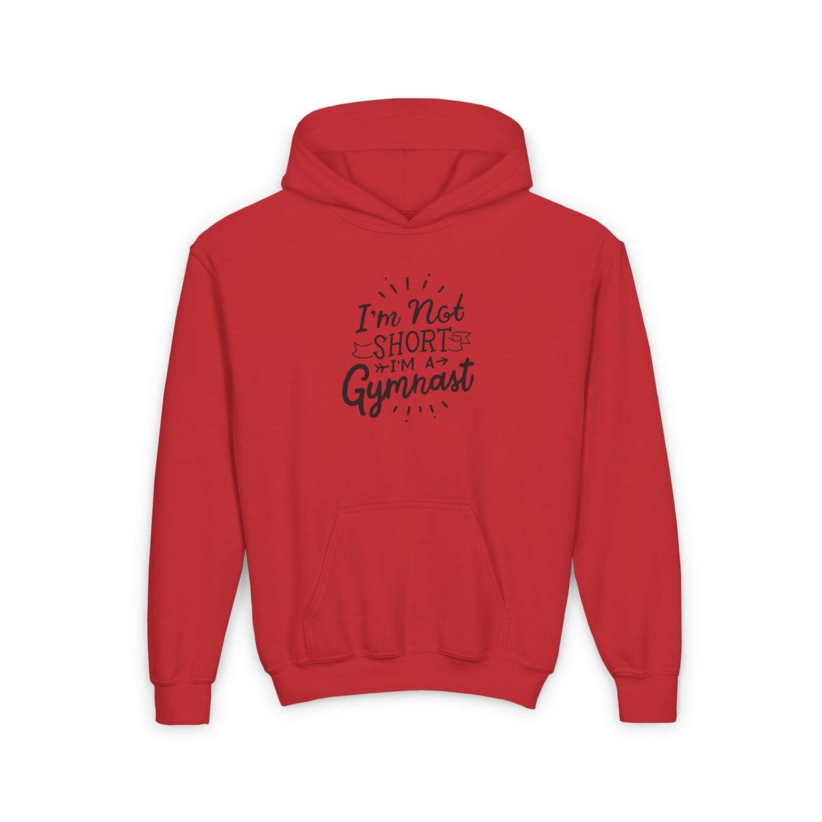 Girls Gymnastics Sweatshirt (Hoodie) - Gymnastics - I'm Not Short, I'm a Gymnast