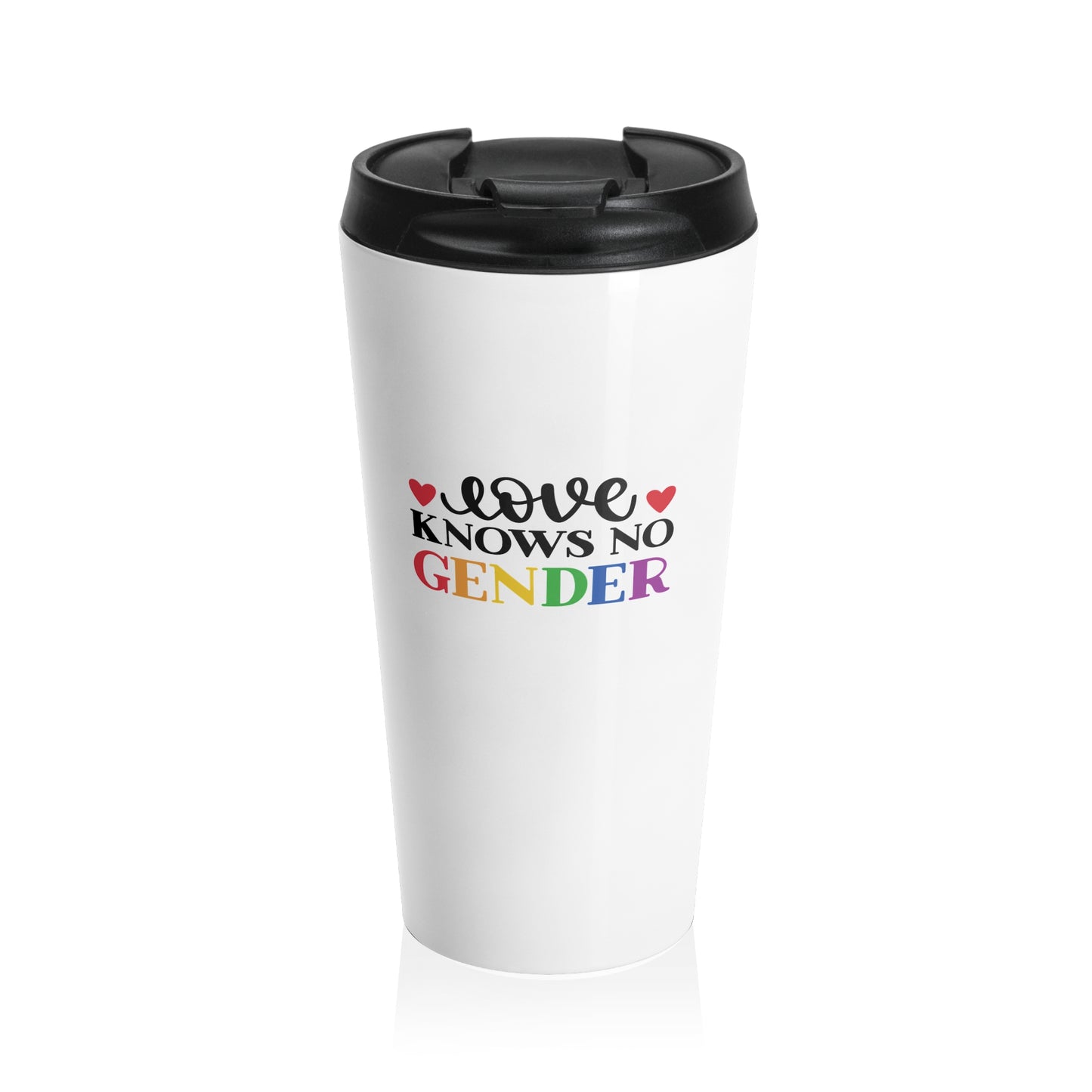 Stainless Steel Travel Tumbler: Pride-Love Knows No Gender