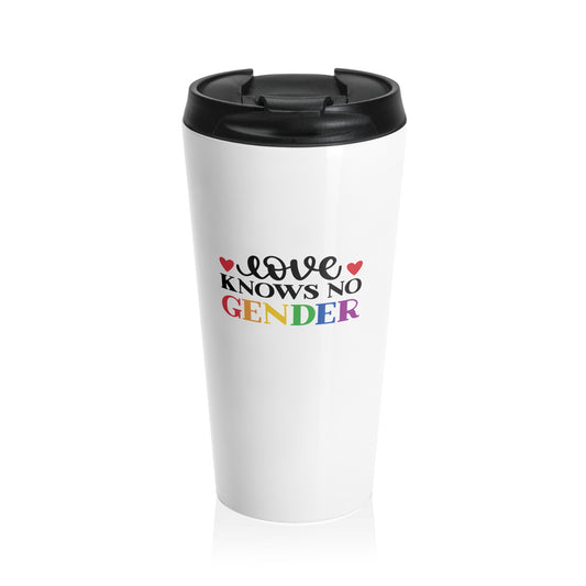 Stainless Steel Travel Tumbler: Pride-Love Knows No Gender