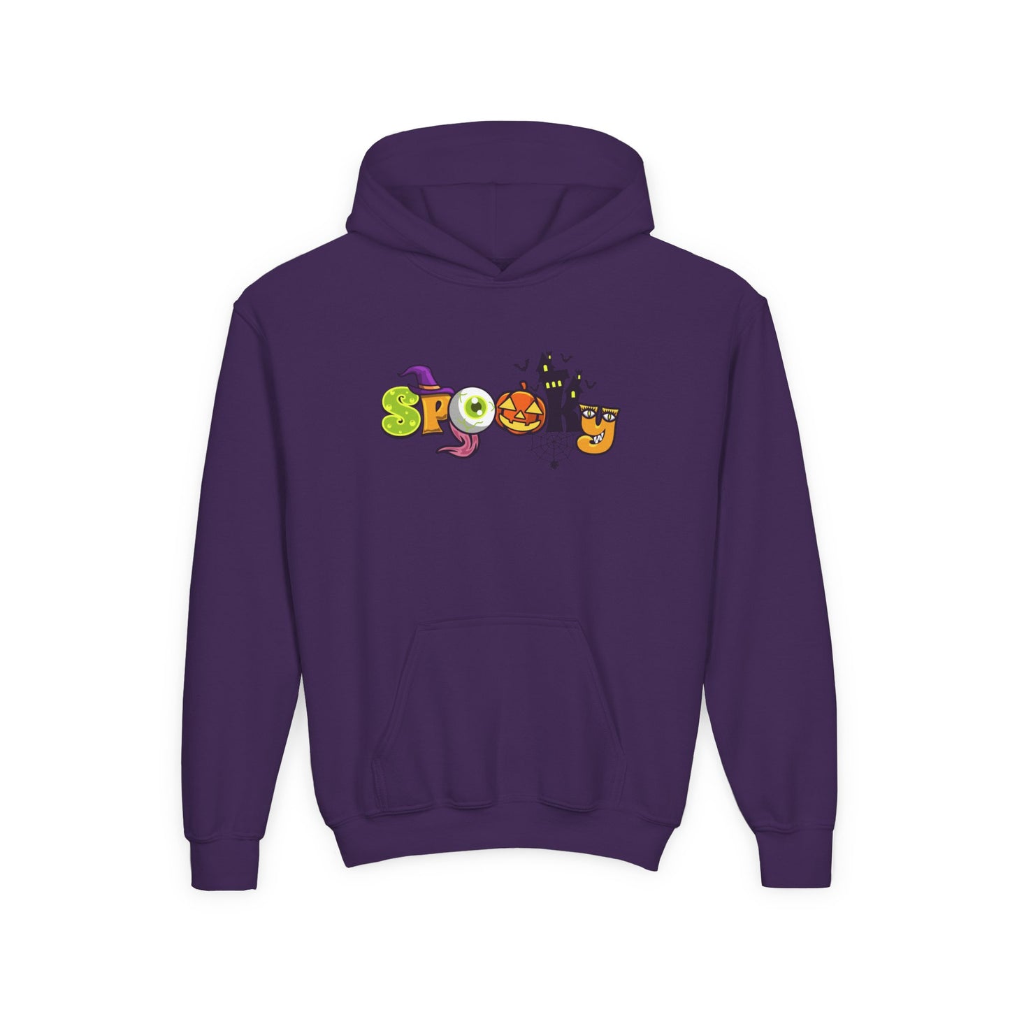 Youth Heavy Blend Hooded Sweatshirt: Spooky