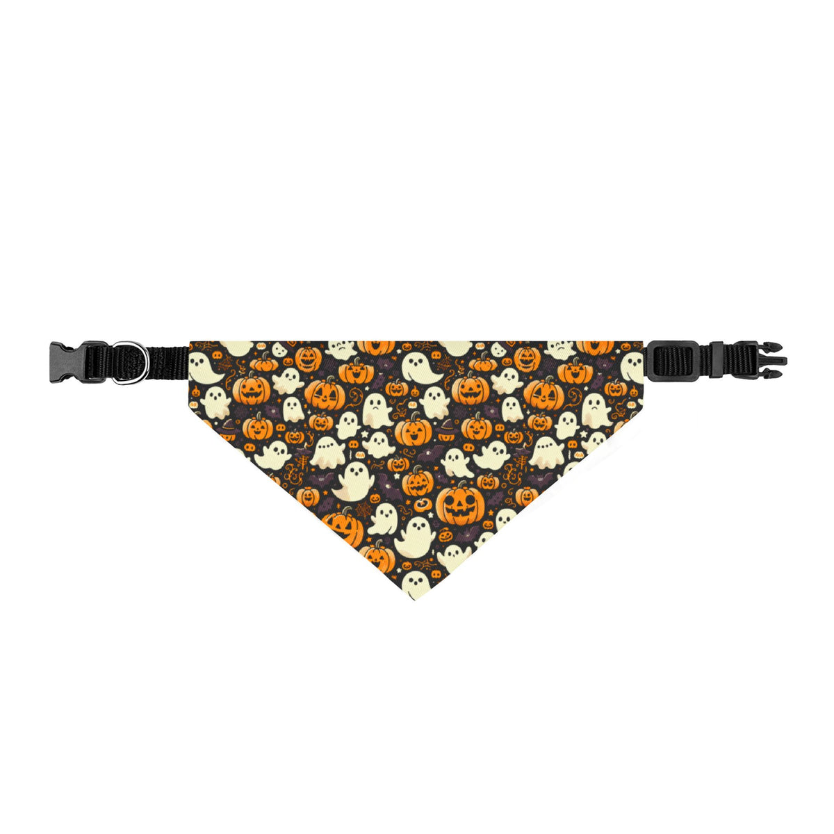Halloween Clip-On Pet / Dog Bandana — Ghosts and Pumpkins