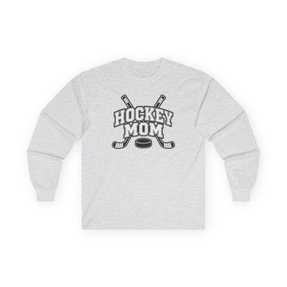 Hockey Mom Long Sleeve T-Shirt — Personalized Player Name & Number | Travel Hockey Gift