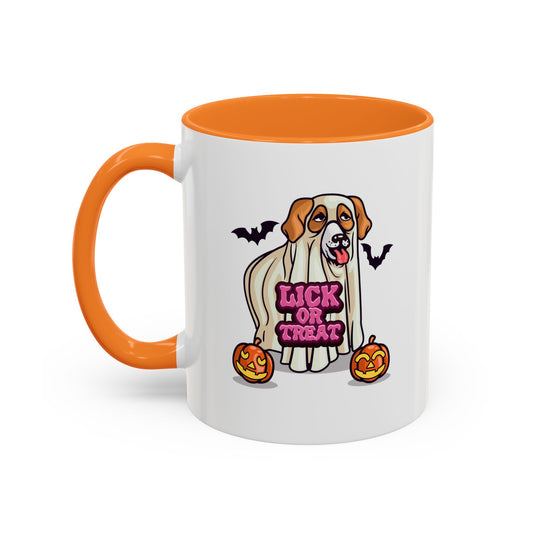 Ceramic Mug (11oz & 15oz) - Halloween - Lick or Treat Dog Graphic