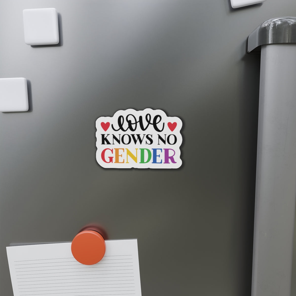 Die-Cut Magnet: Loves Knows No Gender