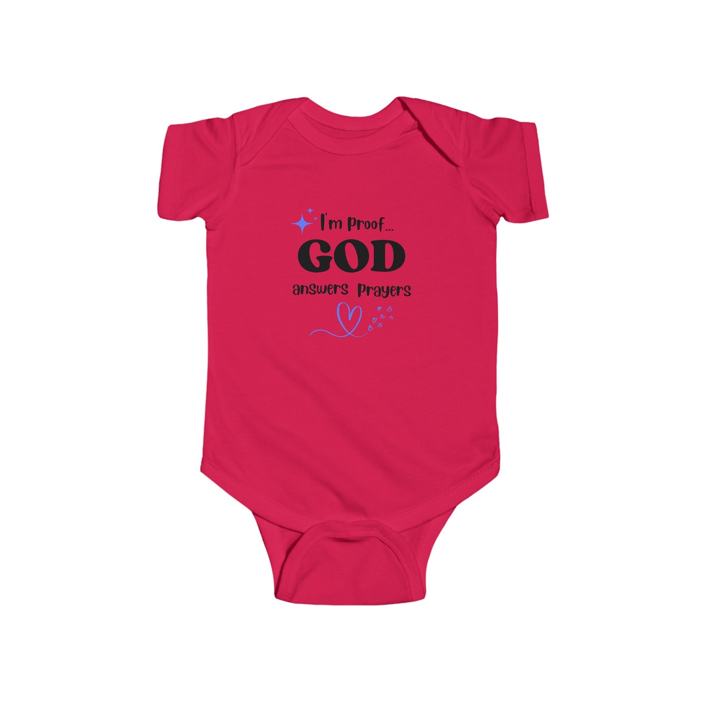 Infant Fine Jersey Onesie: I'm proof...blue star & heart