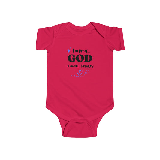 Infant Fine Jersey Onesie: I'm proof...blue star & heart
