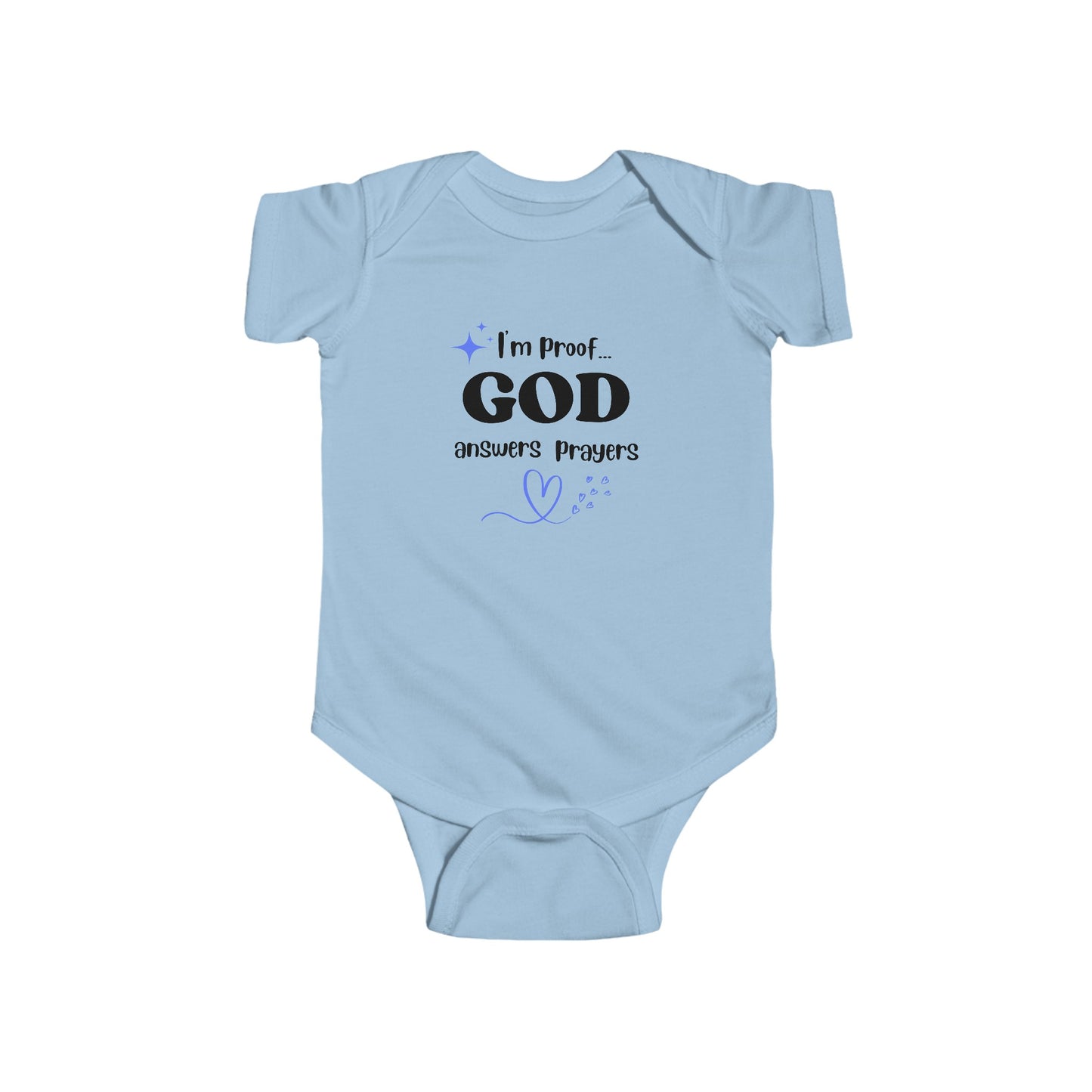 Infant Fine Jersey Onesie: I'm proof...blue star & heart